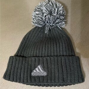 adidas Rutgers Scarlet Knights Pom Beanie - Charcoal Grey - One Size